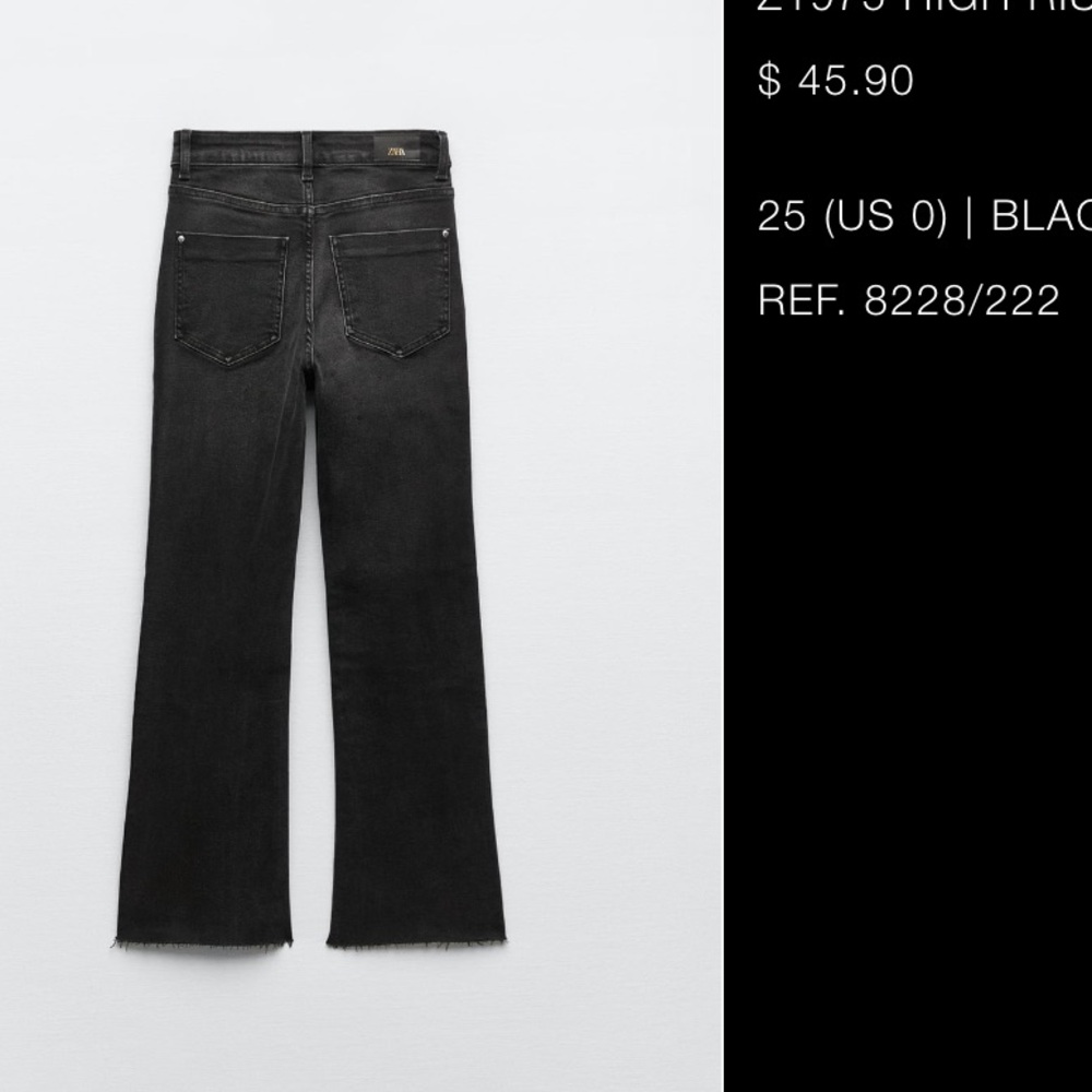 Zara Ankle Flare Cutoff Jeans